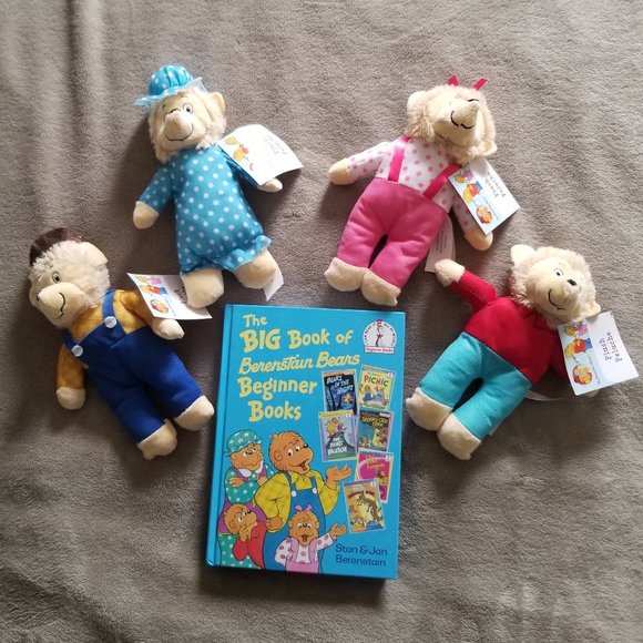 The Berenstain Bears Book (6 stories) and Set of 4 Plush - Picture 2 of 13